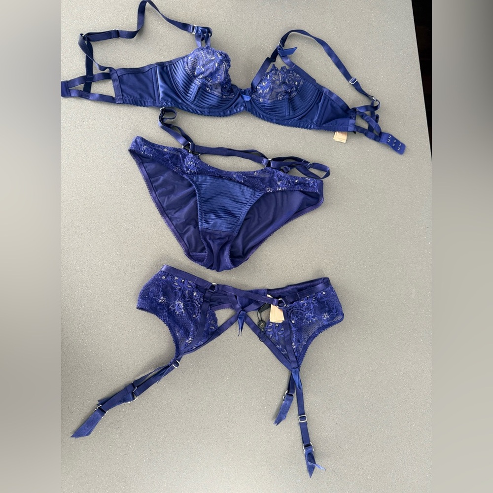 Exquisite Agent Provocateur 3-Piece Set
Rare navy blue collection